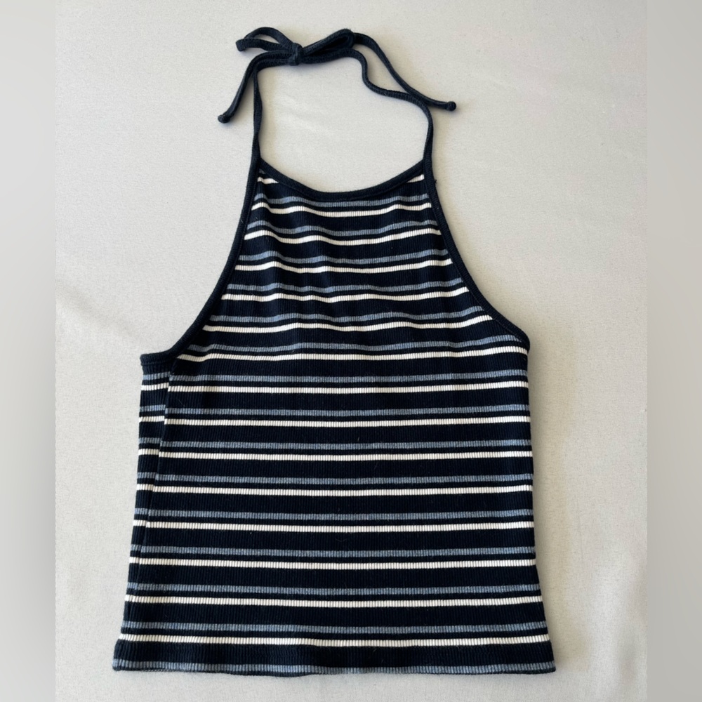 Striped Navy and White Brandy Melville Tank Top